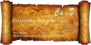 Csirszka Dorina névjegykártya