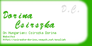 dorina csirszka business card